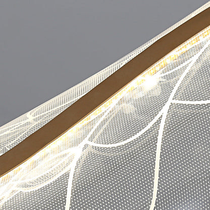 ثريا جزيرة LED مصنوعة من الألومنيوم والأكريليك بتصميم معاصر إبداعي لغرفة الطعام 
