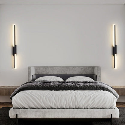 Modern Minimalist Vertical Bar Acrylic Iron LED Wall Sconce Lamp For Living Room