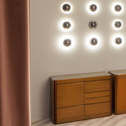 Modern Simplicity Meteorite Semicircle Metal LED Wall Sconce Lamp For Bedroom