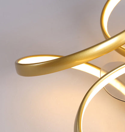 Simple Creative Line LED Flush Mount Fan Light