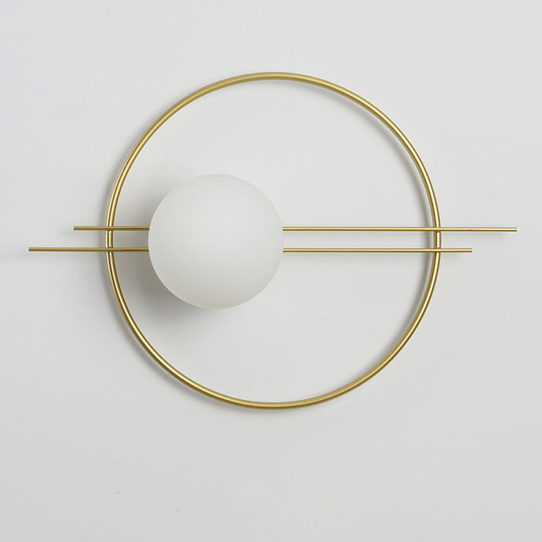 Nordic Creative Circle Ring Glass Ball 1-Light Wall Sconce Lamp