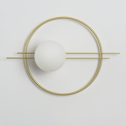 Nordic Creative Circle Ring Glass Ball 1-Light Wall Sconce Lamp