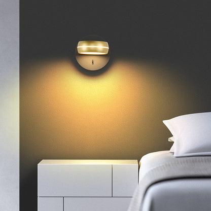 مصباح حائط LED مستطيل الشكل من الألومنيوم والحديد PS بتصميم عصري بسيط لغرفة النوم 