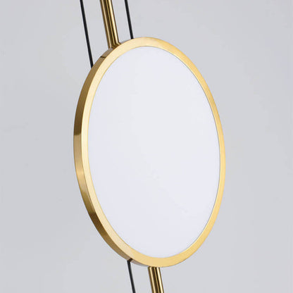 European Simple Round Shade Iron Faux Marble Textured Base LED Standing Floor Lamp