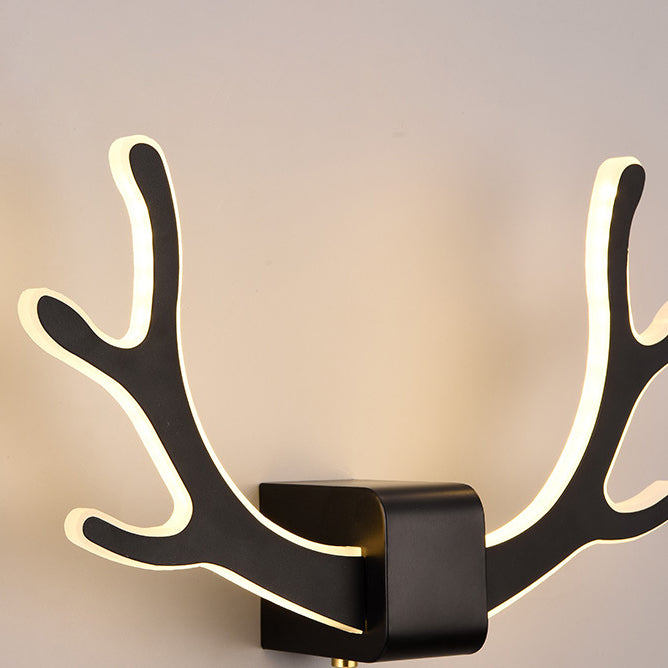 مصباح حائط LED بتصميم عصري من الأكريليك بتصميم إبداعي على شكل قرن الغزال 