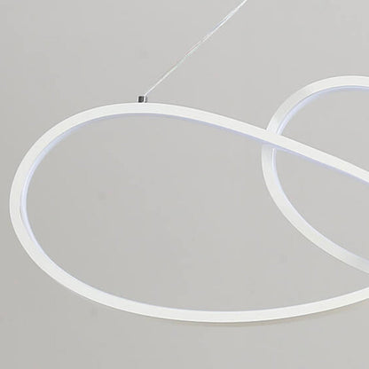 Modern Light Luxury Ring Curve LED Island Light Chandelier