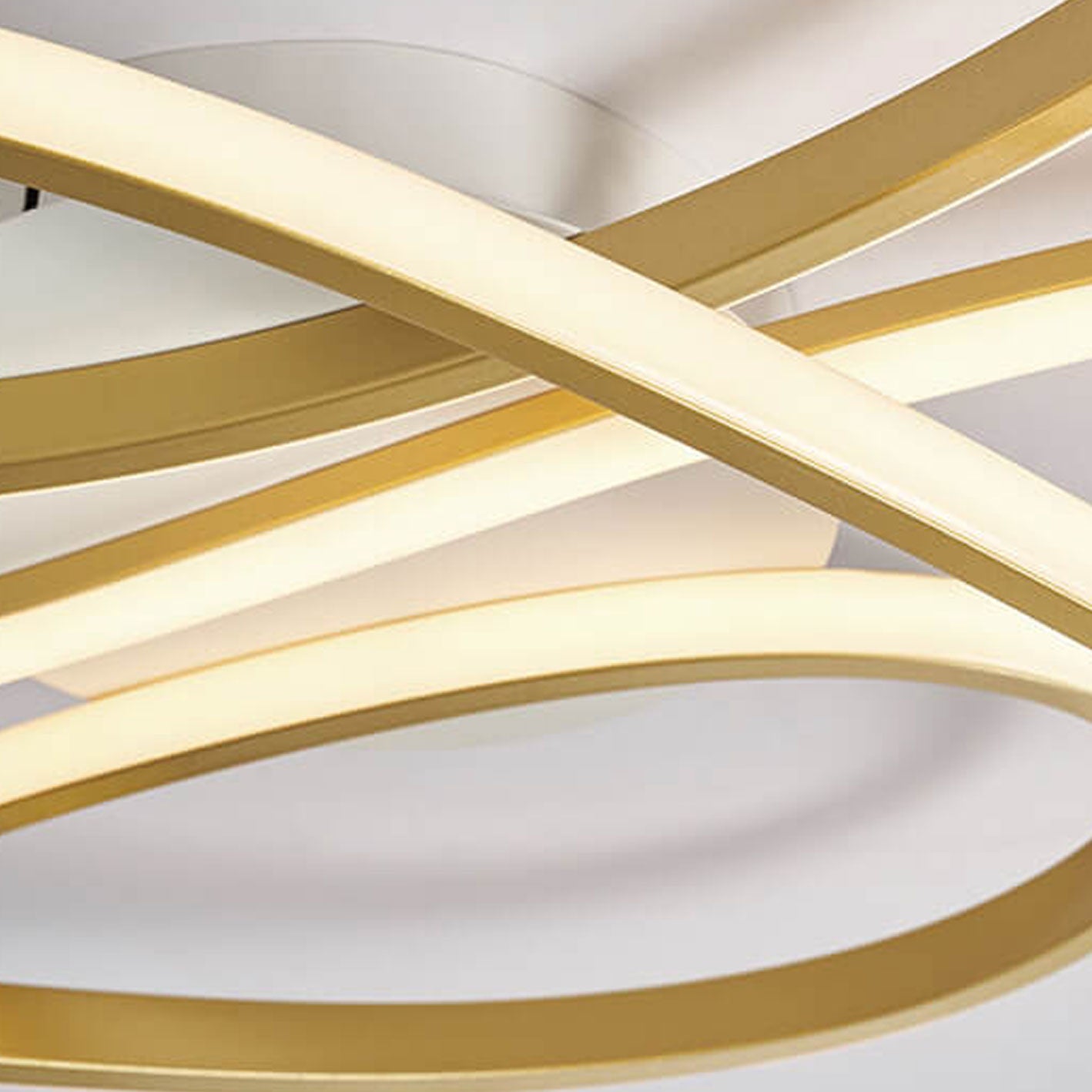 Modern Creative Bending Curves Line Design LED Flush Mount Ceiling Light