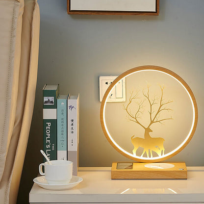 Creative Iron Aluminum LED Wireless Charging Bluetooth Speaker Table Lamp