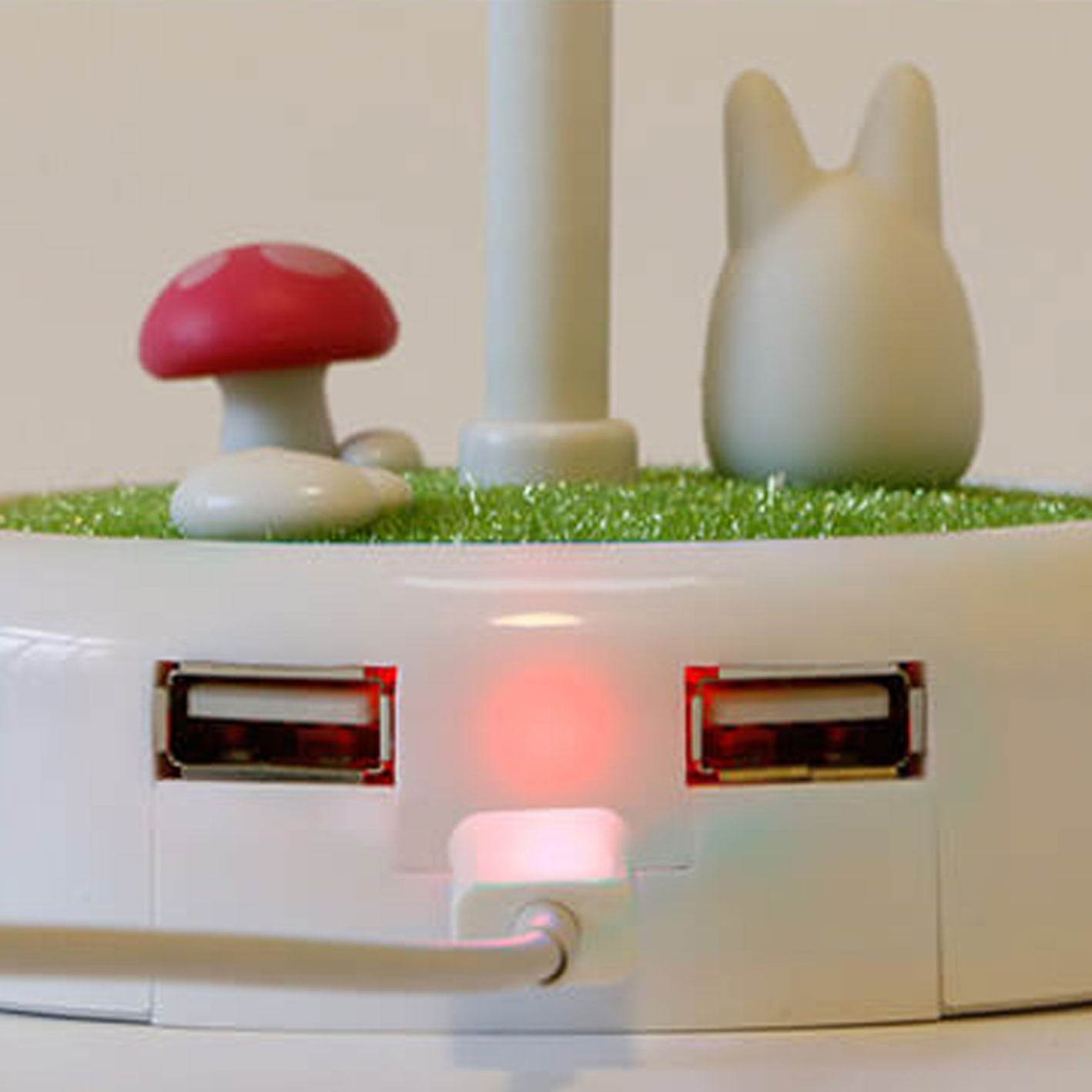 Cartoon Scarecrow Smiling Face USB Charging LED Night Light Table Lamp