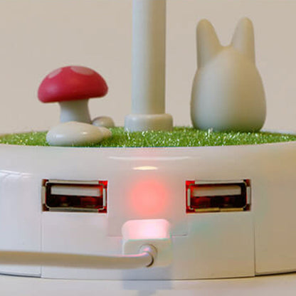 Cartoon Scarecrow Smiling Face USB Charging LED Night Light Table Lamp