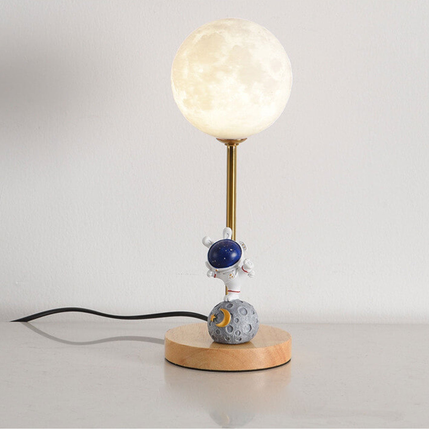 Nordic Creative 3D Printed Moon 1-Light Decorative Table Lamp