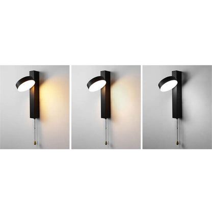 Nordic Simple Wrought Iron Acrylic Pull Wire Switch LED Wall Sconce Lamp