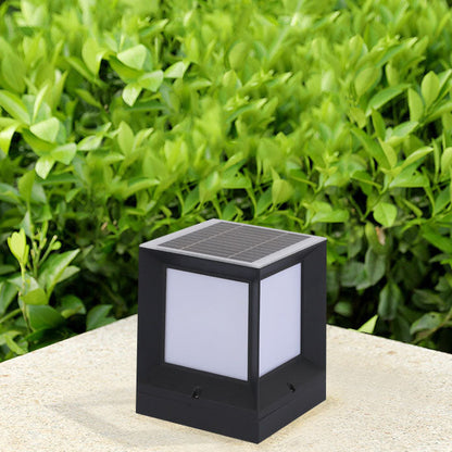 Modern Simple Solar Quadrupole Waterproof Outdoor Garden Column Post Head Light