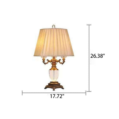 European Light Luxury Zinc Alloy Crystal 1-Light Table Lamp