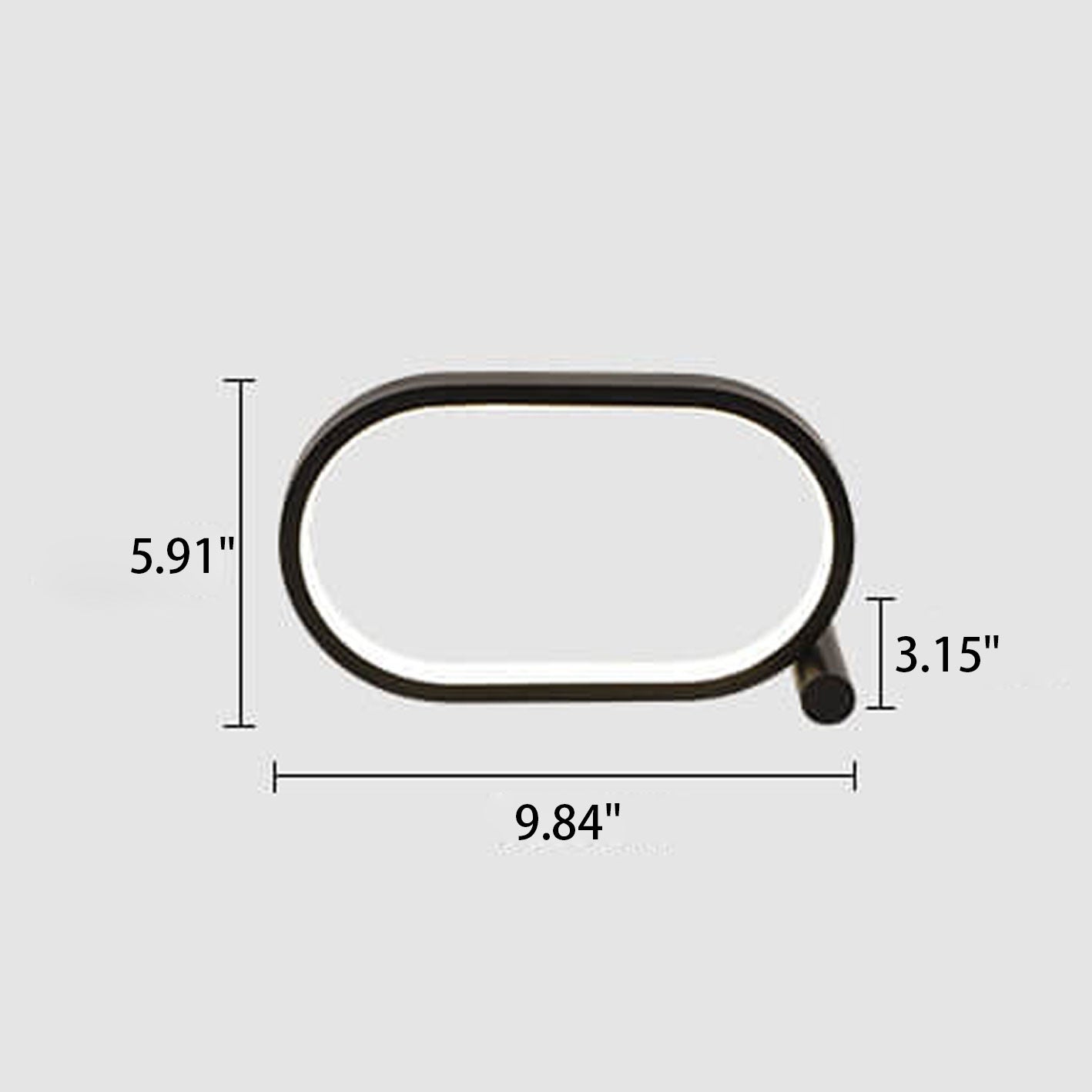 Creative Simple Oval USB LED Night Light Table Lamp