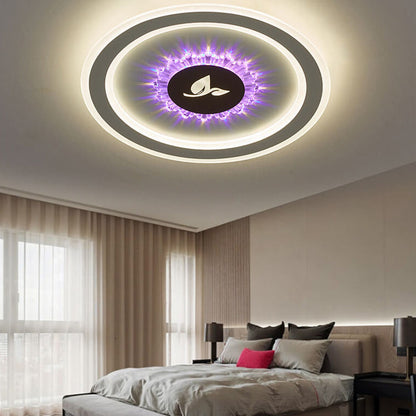 مصباح LED دائري بسيط من الأكريليك للتركيب على السطح 