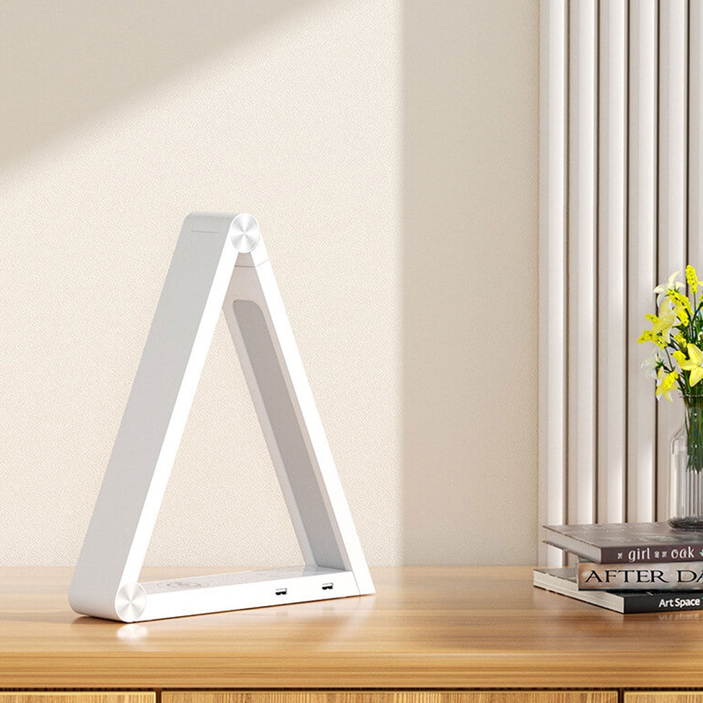 Creative Triangle Eye Protection USB Rechargeable LED Table Lamp