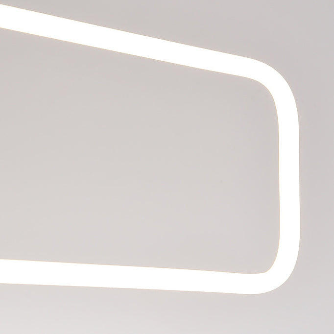 ثريات جزيرة LED مستطيلة الشكل مصنوعة من الحديد والأكريليك بتصميم عصري بسيط لغرفة الطعام 