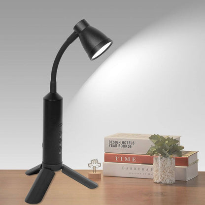 Modern Black Metal Type-C LED Portable Table Lamp