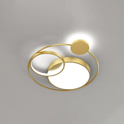 Creative Modern Circle Aluminum LED Flush Mount Ceiling Light