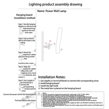 Modern Minimalist Rectangular Curved Iron 1-Light Wall Sconce Lamp For Bedroom