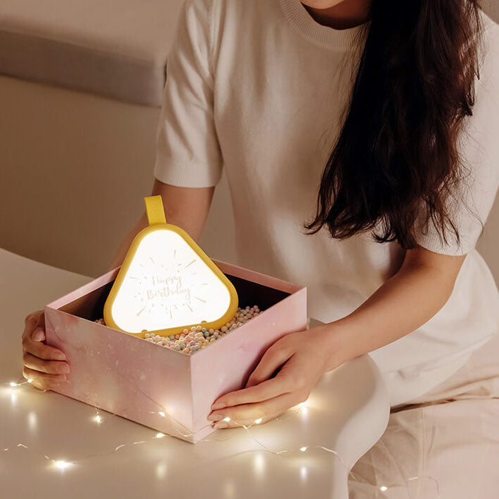 Creative Triangle Seven Color Atmospheric LED Night Light Table Lamp