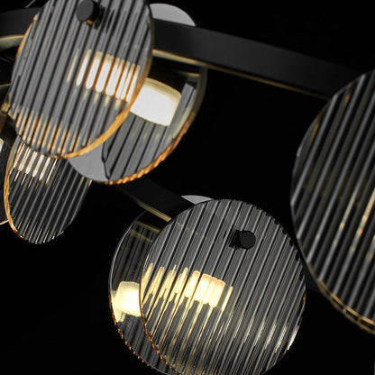 ثريا LED معدنية زجاجية بتصميم عصري بسيط لغرفة المعيشة 