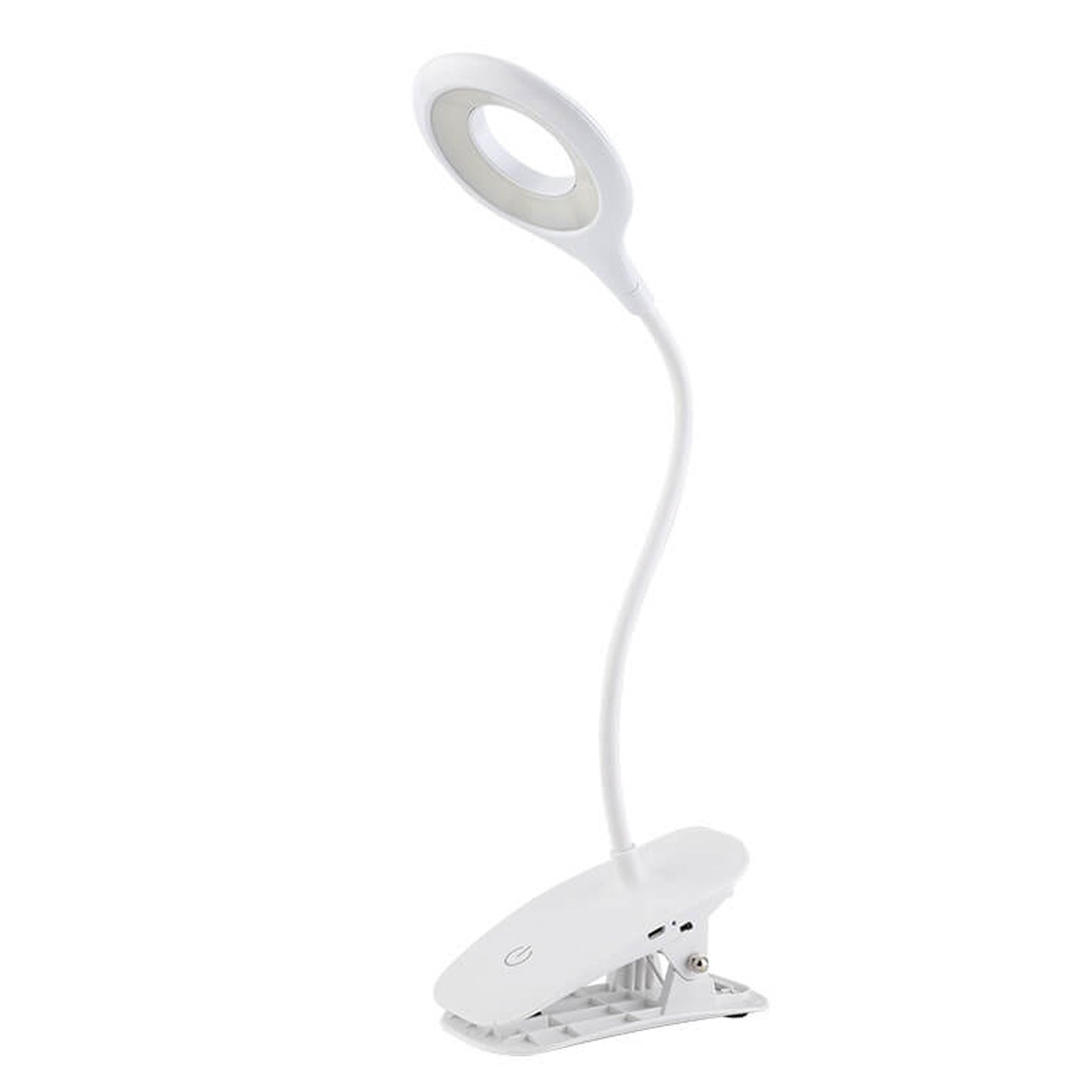 Simple Creative Foldable Round Shade Rechargeable Clips LED Desk Lamp