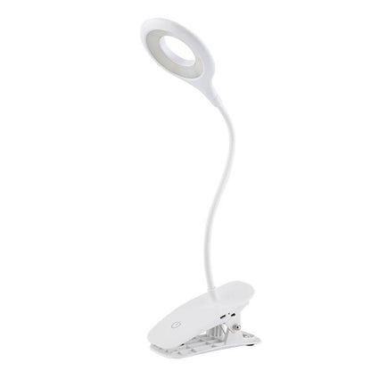 Simple Creative Foldable Round Shade Rechargeable Clips LED Desk Lamp
