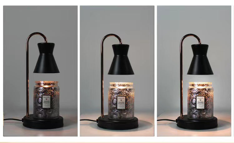 Modern Minimalist Metal Hourglass Adjustable Lampstand 2-Light Table Melting Wax Table Lamp For Bedside