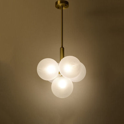 Contemporary Creative Orb Grape Iron Glass 1/5/13 Light Chandelier For Living Room