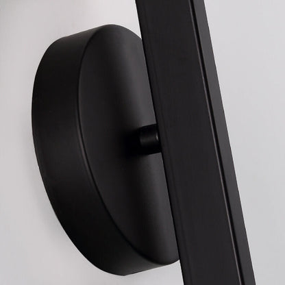Nordic Light Luxury Black Gold Iron Round Head LED Wall Sconce Lamp