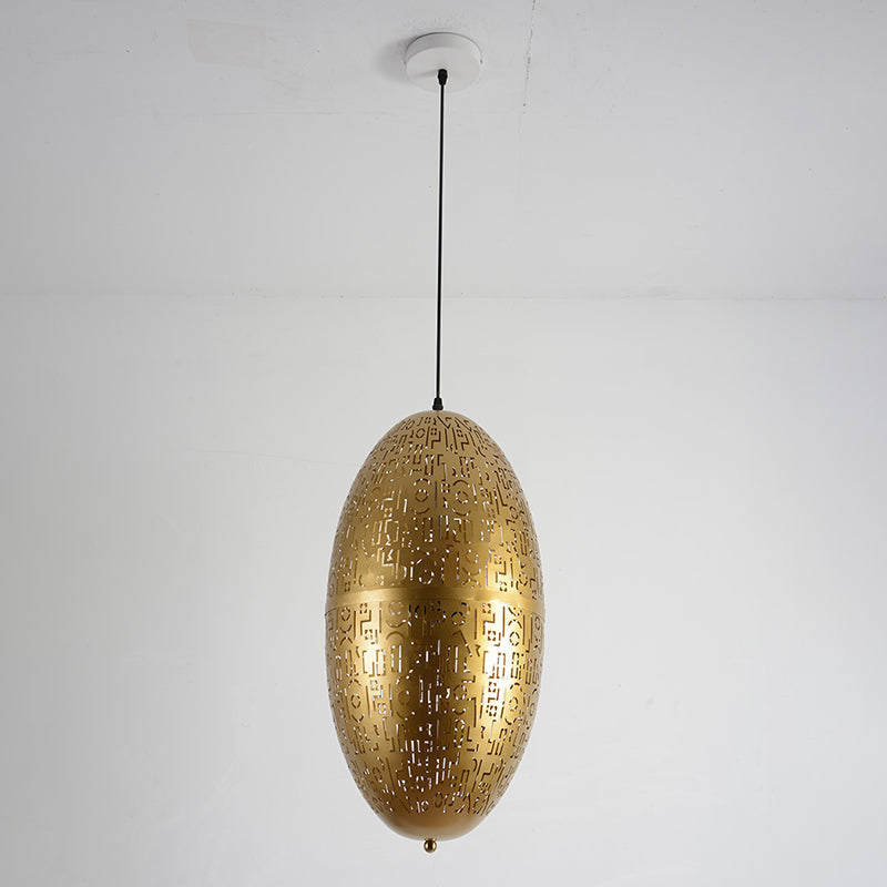 Contemporary Retro Iron Elliptical 3-Light Pendant Light For Dining Room