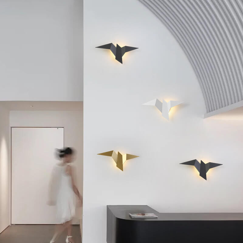 Modern Creative Flying Bird Metal 1-Light LED Wall Sconce Lamps