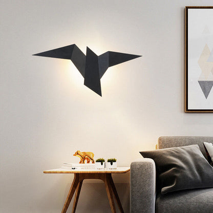 Modern Creative Flying Bird Metal 1-Light LED Wall Sconce Lamps