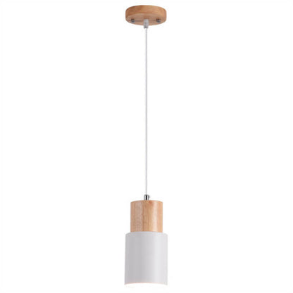 Nordic Macaron Cylinder Aluminum 1-Light Single LED Pendant Light