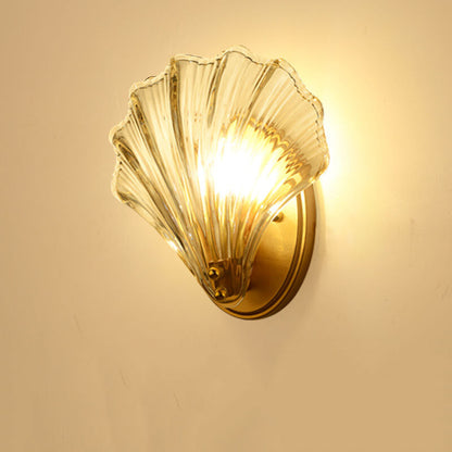 Creative Glass Shell 1-Light Wall Sconce Lamp