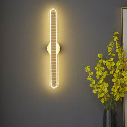 مصباح حائط LED زجاجي نحاسي طويل فاخر عصري 