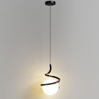 Modern Minimalist Wrought Iron LED Pendant Light