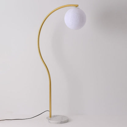 Modern Minimalist Iron Marble 1-Light Standing Floor Lamp