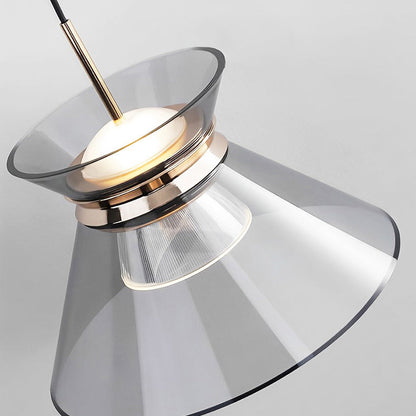 مصباح LED بتصميم الساعة الرملية المدبب المصنوع من الألومنيوم والأكريليك بتصميم بسيط وعصري لوضعه بجانب السرير 