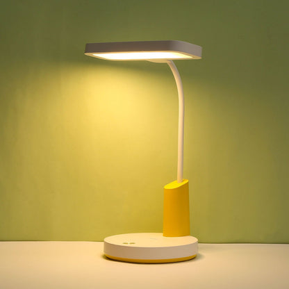 Simple Long Shade Round Base Touch Charging LED Desk Lamp