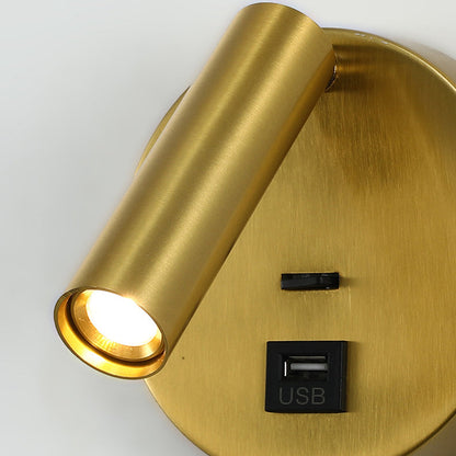 Modern Minimalist Rotatable Cylinder Aluminum Iron LED Wall Sconce Lamp For Living Room
