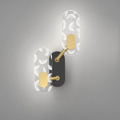 Modern Creative Acrylic Ring Black Gold LED Wall Sconce Lamp