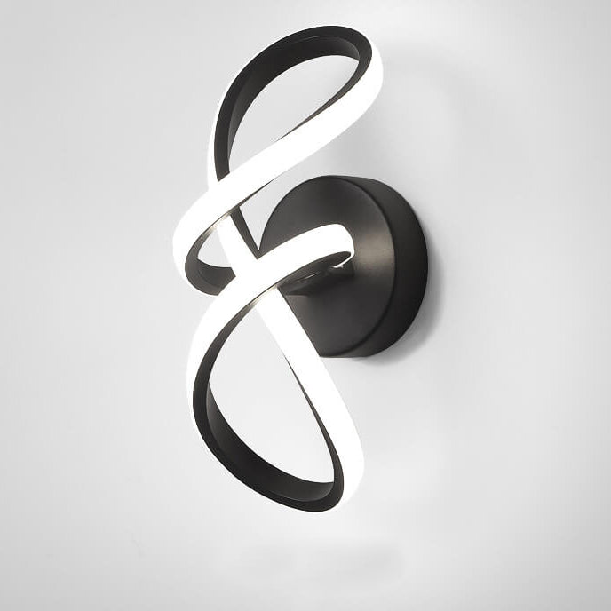 مصباح حائط LED من الألومنيوم بتصميم خط ملتوي بسيط على الطراز الاسكندنافي 