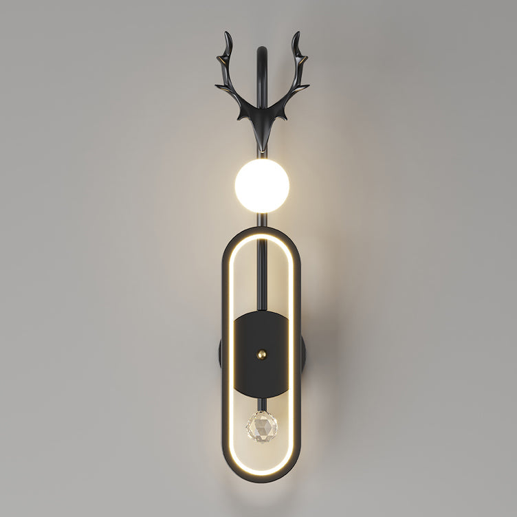 مصباح حائط LED دائري فاخر من Nordic Light بتصميم قرون الغزال 