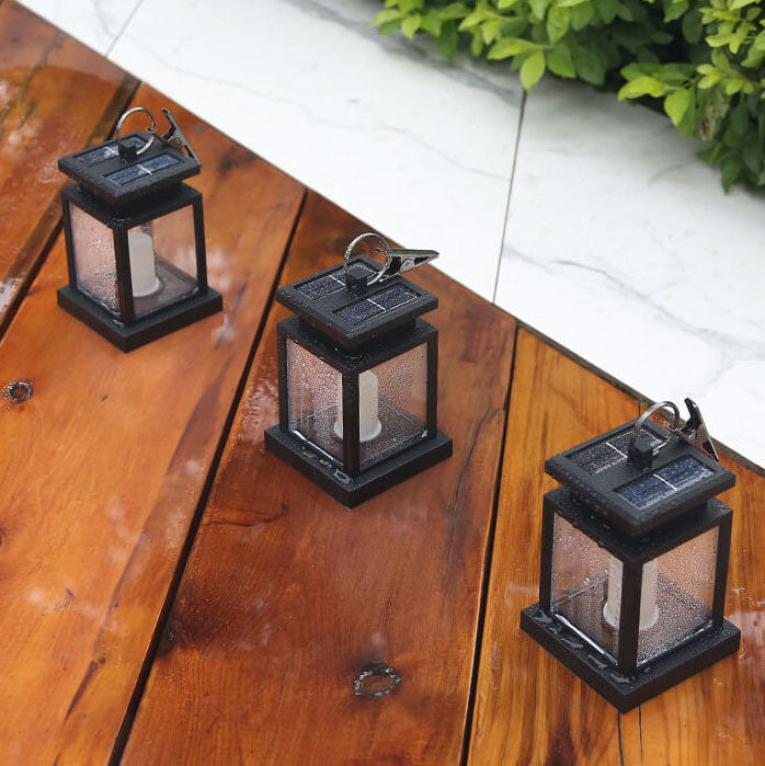 Solar Retro Candle Lantern LED Outdoor Hanging Light