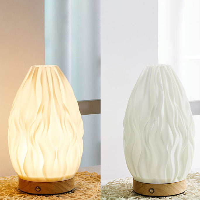 Nordic Creative Geometry 3D Printed Wood Base 1-Light Table Lamp