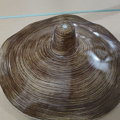 Traditional Japanese Corrugated Resin Shade 1-Light Pendant Light For Bedroom