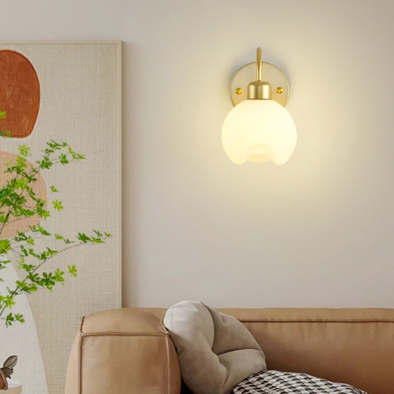 Modern Simplicity Iron ABS Flower 1-Light Wall Sconce Lamp For Bedside
